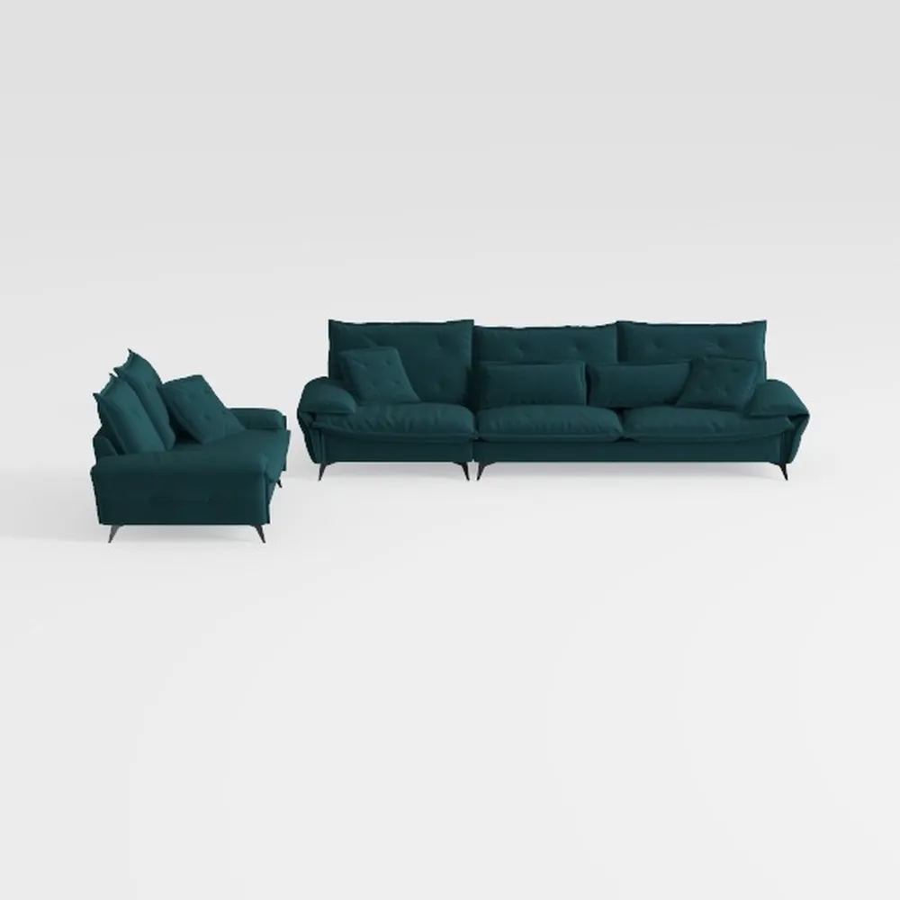 109 * 54.7" Chenille Modular Sectional Sofa,U