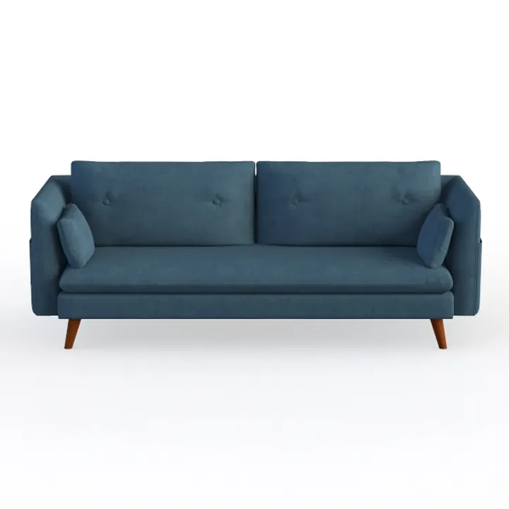Kingfun 65.2" W Loveseat Sofa, Mid Century Modern 