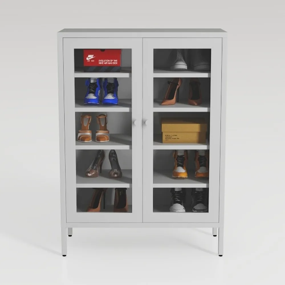 Shoe Cabinet, Modern Freestanding Shoe Rack with