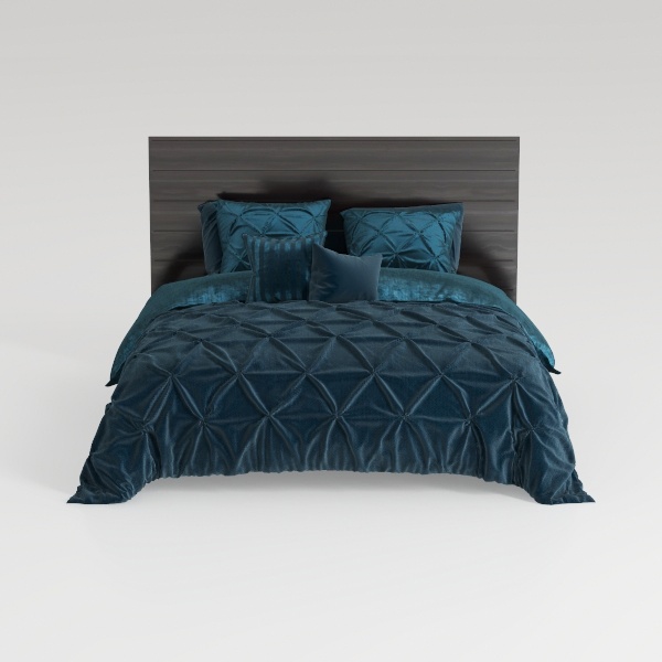 Acme Ishiko Eastern King Bed in Dark Teal Fabric