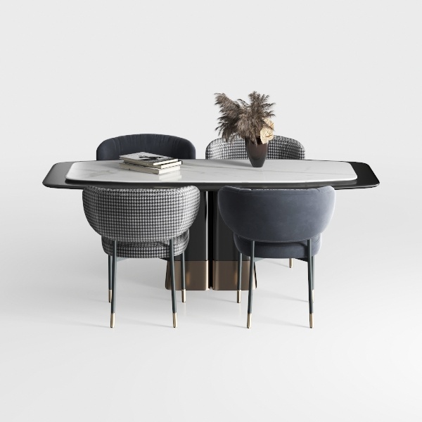 70.87 in. Grey Sintered Stone Rectangle Top Pedest