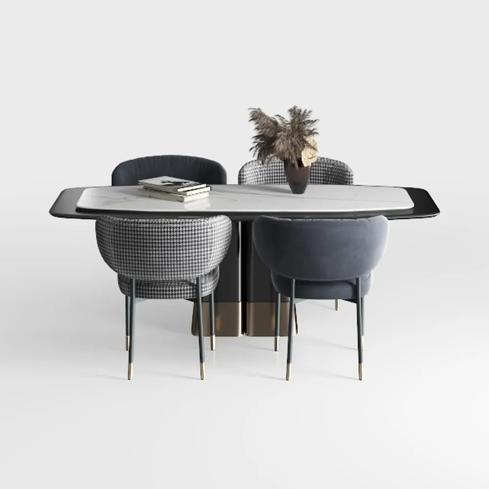 70.87 in. Grey Sintered Stone Rectangle Top Pedest