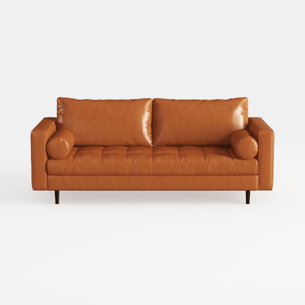 Womble Mid Century Modern Couch with Bolster