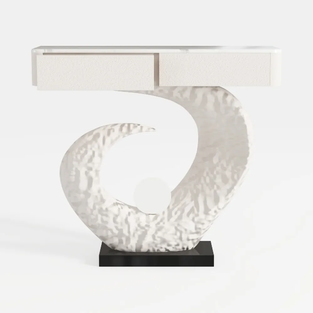 Tribesigns C-Shaped End Table Set of 2, Rustic