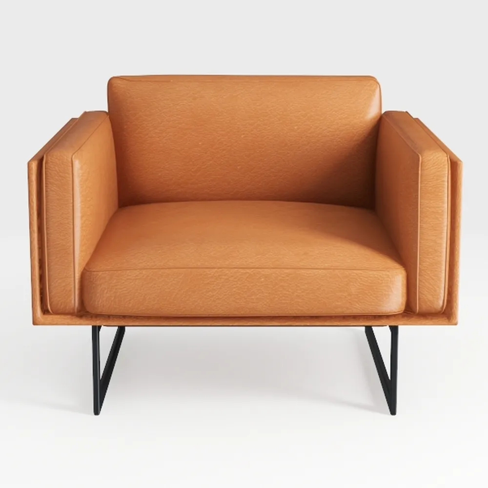 Modway Posse Vegan Leather Accent Chair in Black