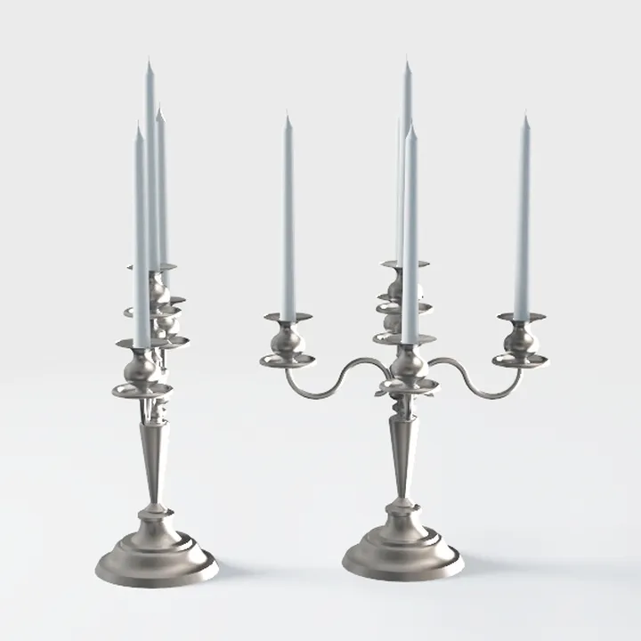 6 Arm Acrylic Candle Holder - Acrylic Candelabra