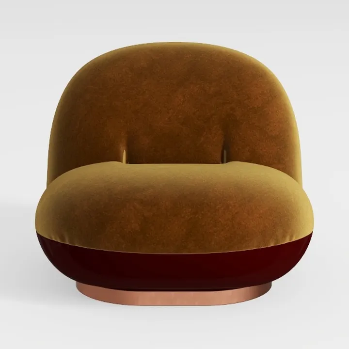 Swivel Barrel Accent Chair, 360° Small Round Sofa