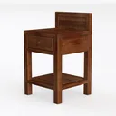 Leick Home Mission End Table, Solid Wood Left 45 Degree View