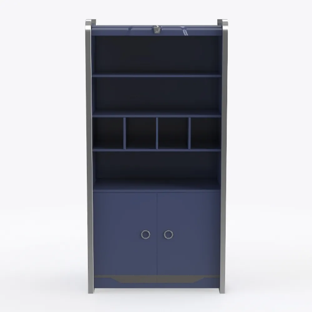 70in Tall Bookshelf 5 Tier Bookcase with Barn Door