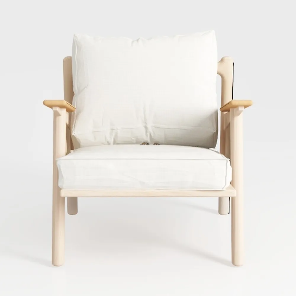 Karl home Plush Chenille Accent Chair with Lumbar