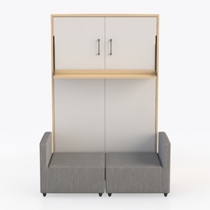 Nalui Nest 2 - Divano letto 2 posti 3 in 1, 139 x 100 x 80 cm, con schienale regolabile, 2 cuscini, portata fino a 240 kg, convertibile in letto 120 x 190 cm, grigio scuro