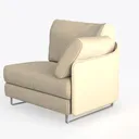 POVISON 31" Modular Sectional Armless Sofa for Liv Left 45 Degree View