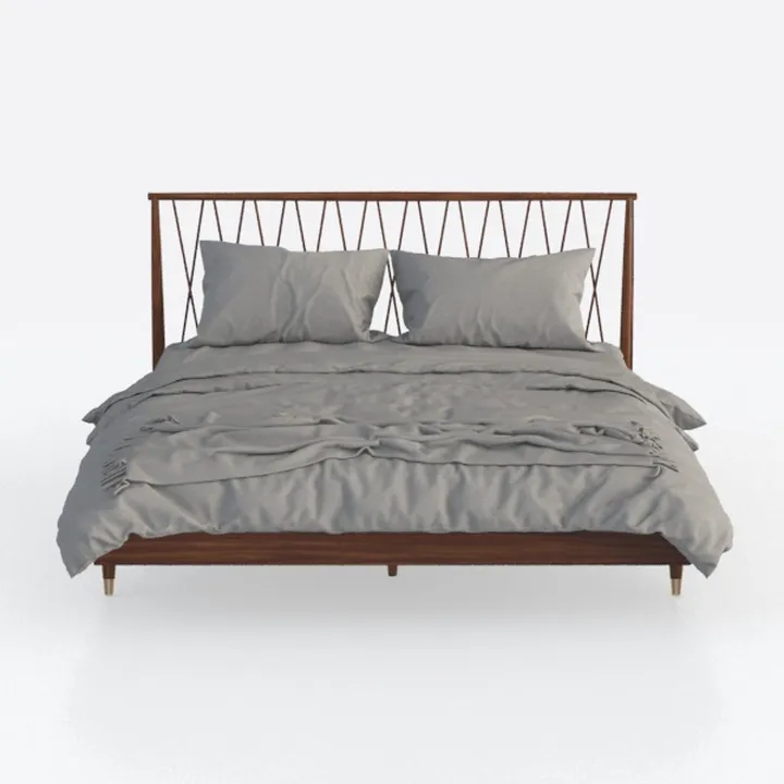 Baxton Studio Taylin Mid-Century Gray Corduroy and