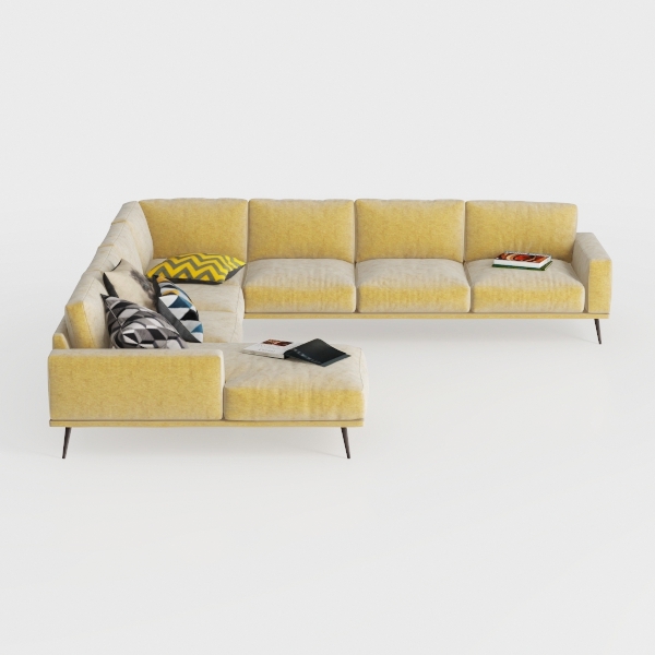 Donext Corduroy Sofa Set with Solid Wood Frame, Hi
