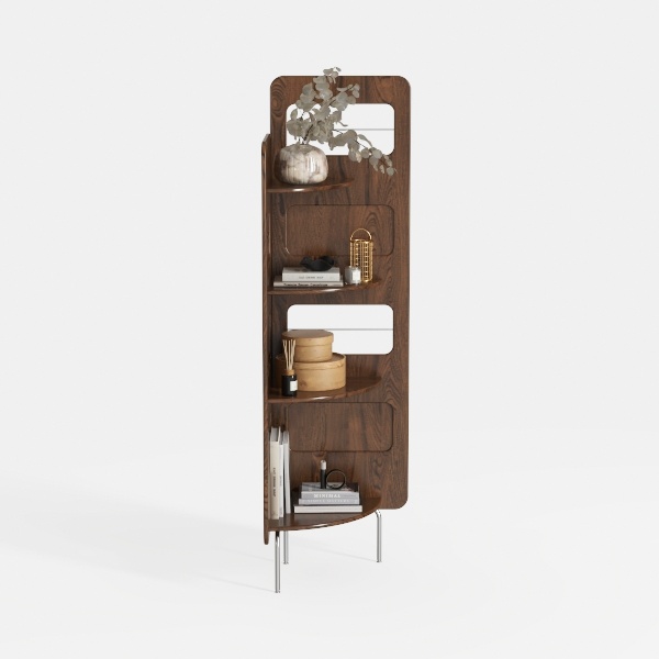 Tribesigns 78.7&quot; Tall Corner Bookshelf with LED