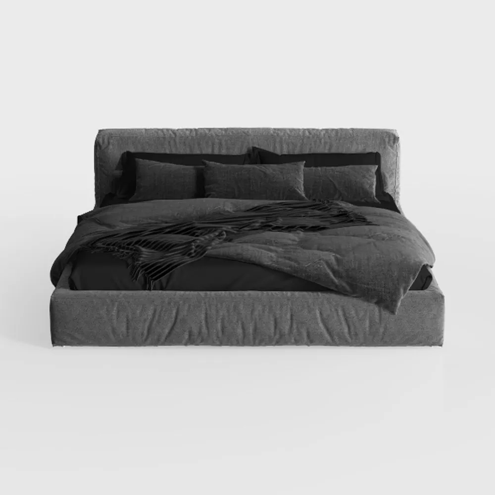 Atlin Designs Upholstered Queen Tufted Panel Bed i