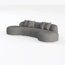 Sofa Set for Living Room - Modular Sectional Couch Left 45 Degree View