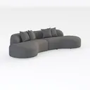 Sofa Set for Living Room - Modular Sectional Couch Right 45 Degree View