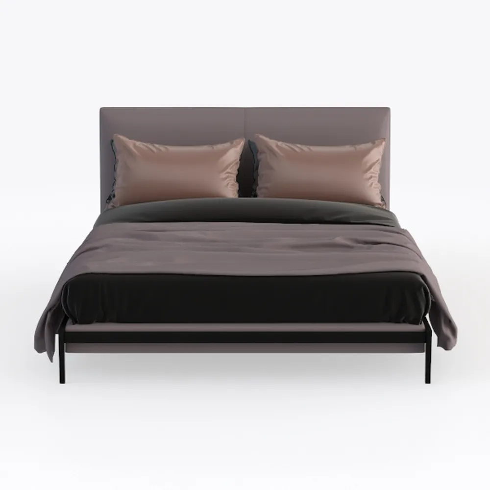 FURINNO Pessac PU Leather Upholstered Platform, Tw