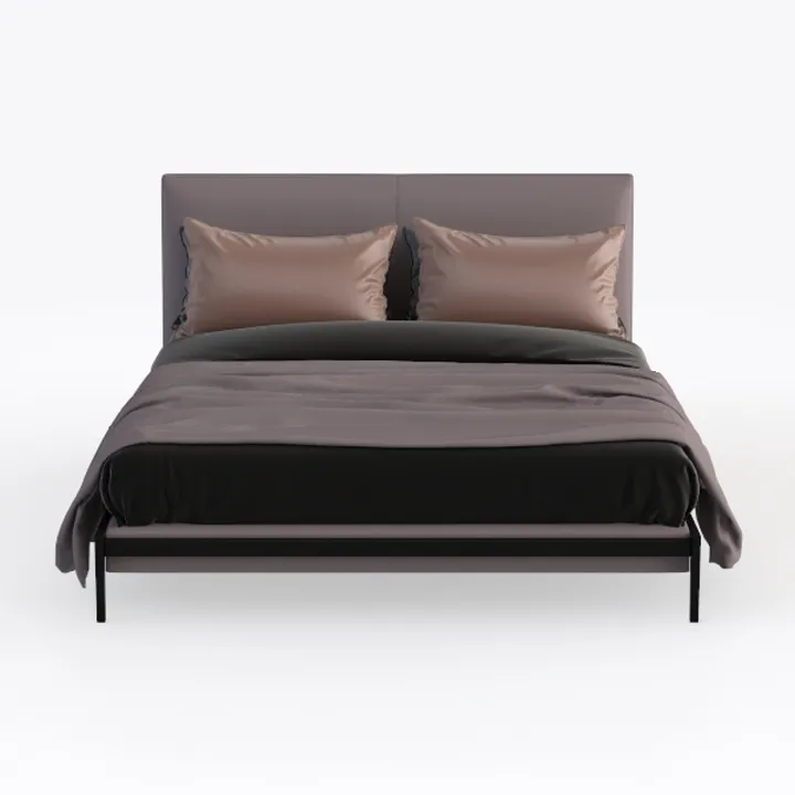 FURINNO Pessac PU Leather Upholstered Platform, Tw