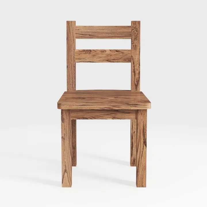Tangkula Teak Wooden Chair, Mid Century Modern Acc