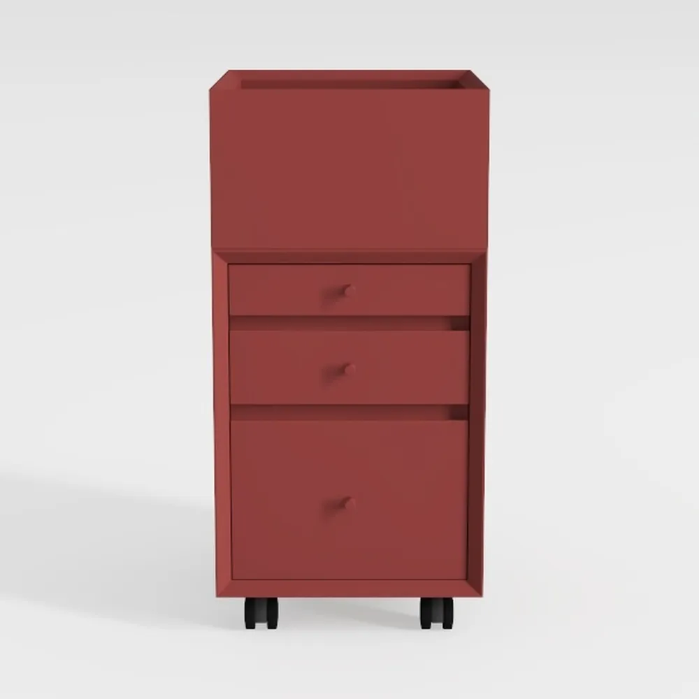 Yoobure End Table with Charging Station, Pink