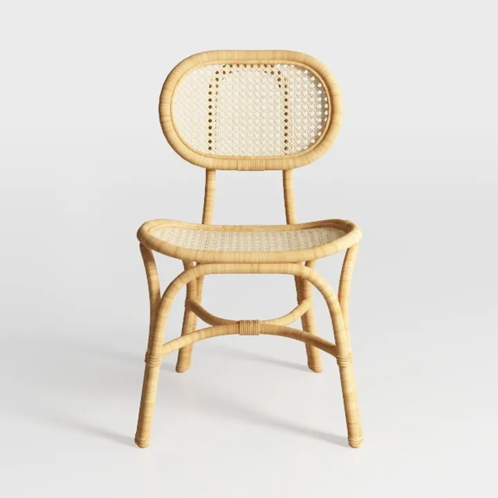 Bohemian Rattan Dining Chair 3D Model