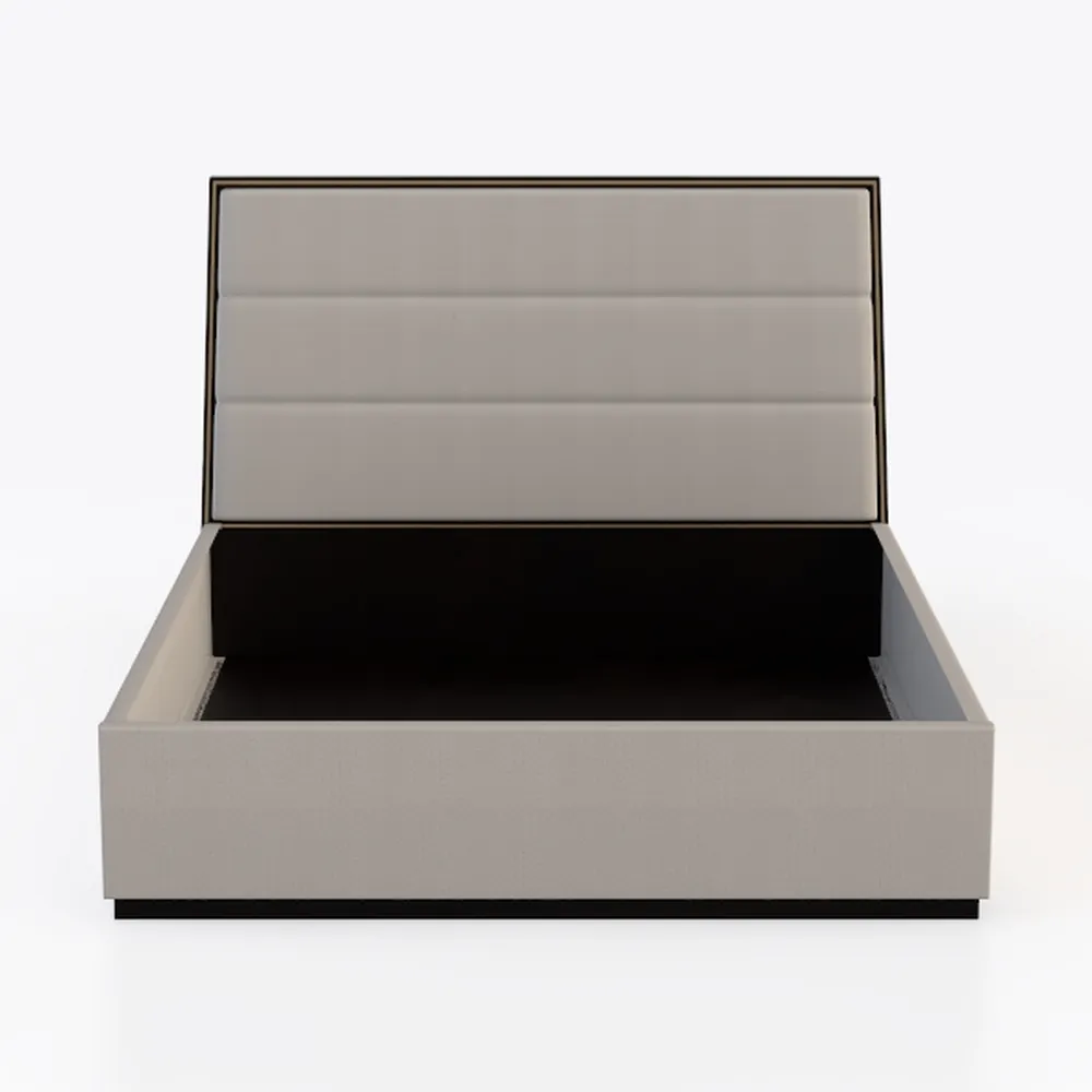 Crown Mark Erin Upholstered Panel Bed in Gray, Twi