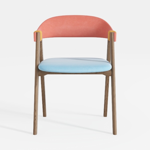 Wooden Dining Room Chairs with Cushion, Foldable