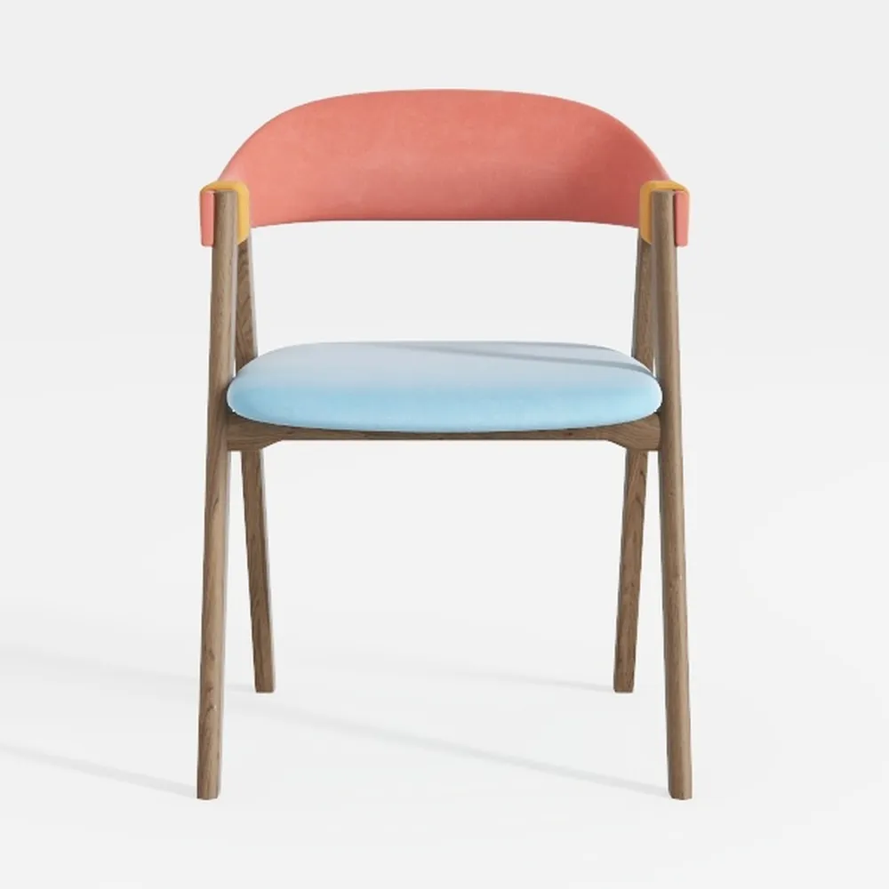 Wooden Dining Room Chairs with Cushion, Foldable