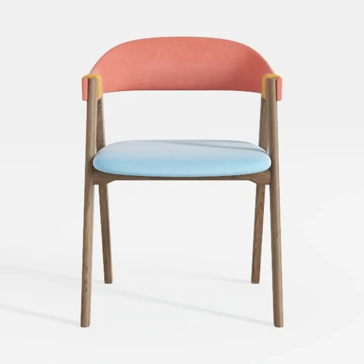 Wooden Dining Room Chairs with Cushion, Foldable