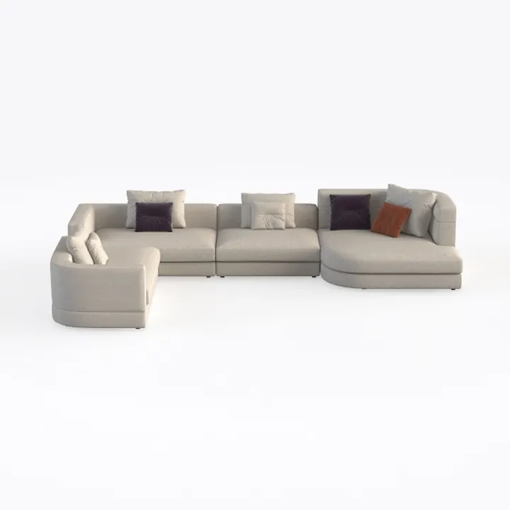 Pemberly Row Contemporary Canes Cobblestone 6 Piec