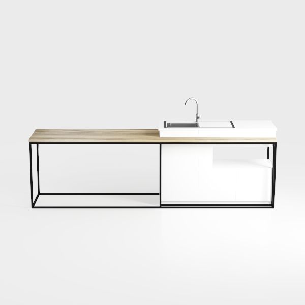 HOME DECO FACTORY Scrivania in Legno e Metallo