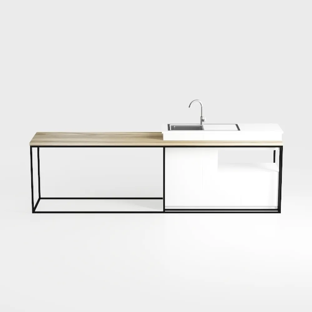 HOME DECO FACTORY Scrivania in Legno e Metallo