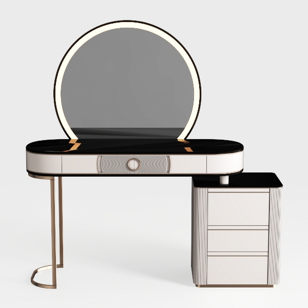 Ellie 1-Piece 47 in. Rectangular White Wood Makeup