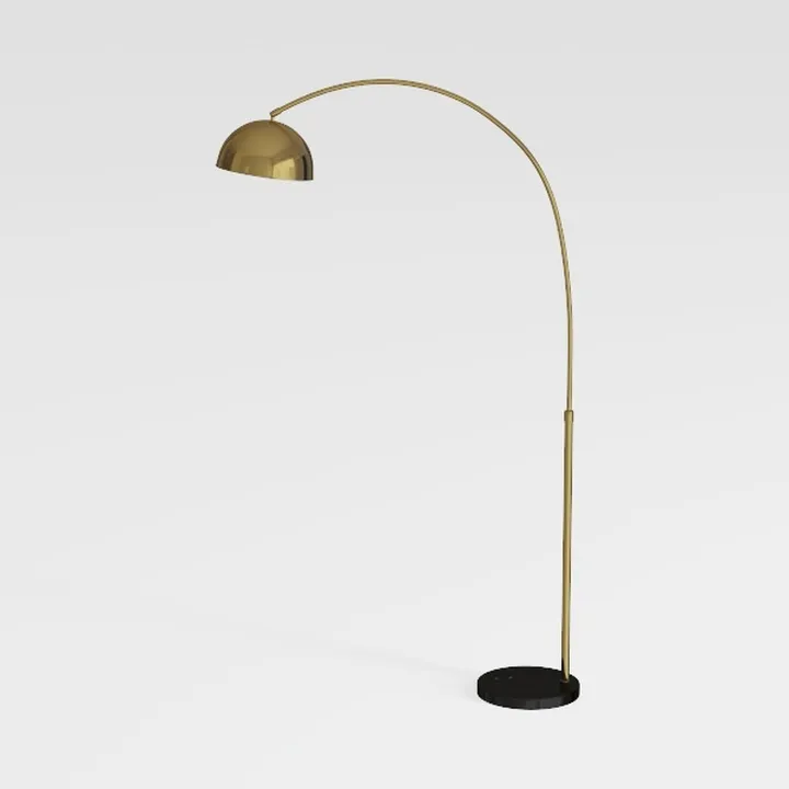 Modern Brass Metal Arc Floor Lamp 3D Model