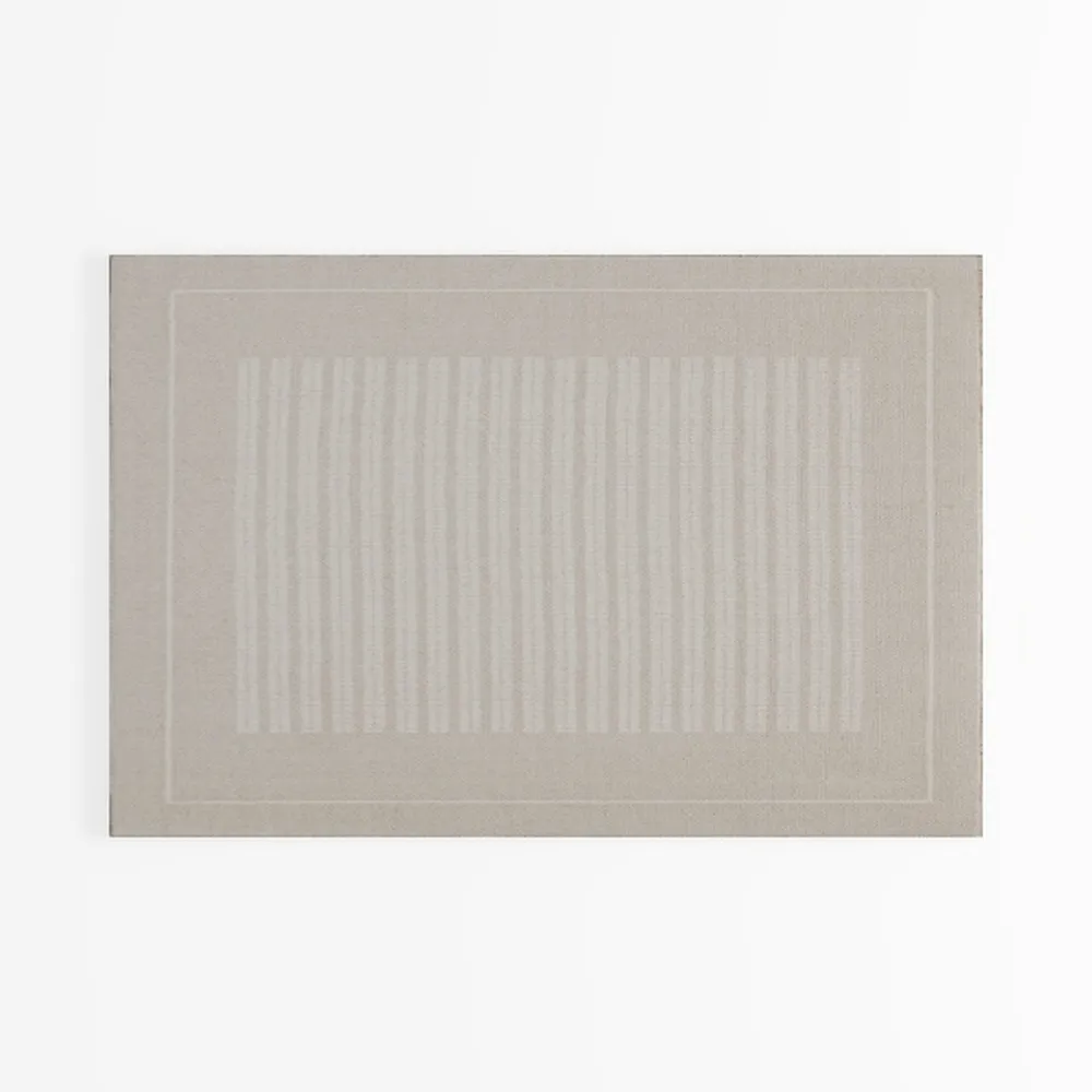 IM HOME Waffle Bath Mat Brown & Cream 4'x2', Boho