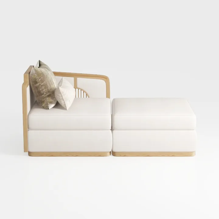 Pamapic 78" Sleeper Sofa with Armrest Storage