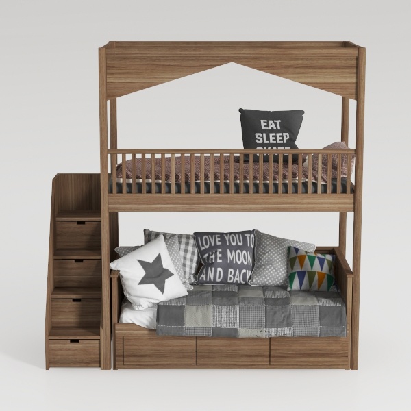 Kodiak Furniture Claire Wood Twin Over Twin Bunk B