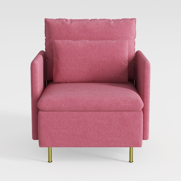 HULALA HOME Velvet Accent Club Chair, Modern