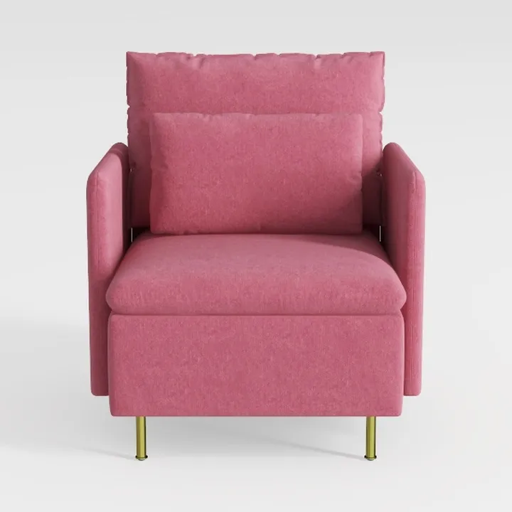 HULALA HOME Velvet Accent Club Chair, Modern