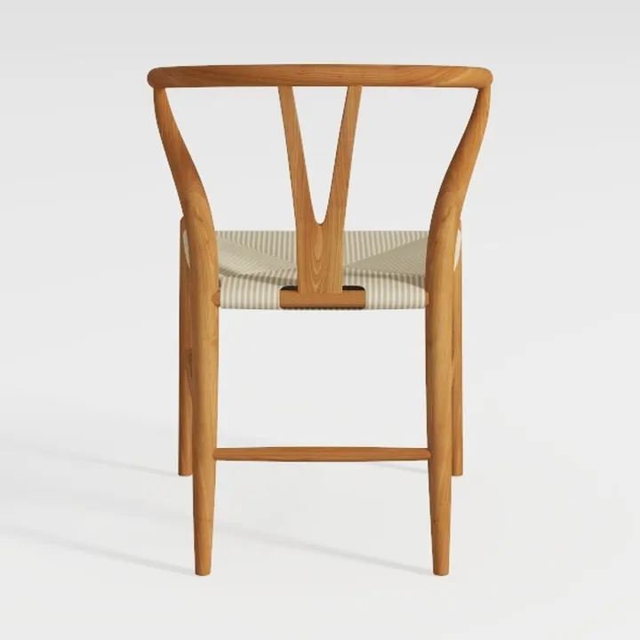 Set of 2 Natural Solid Wood Dining Chair Y Chair