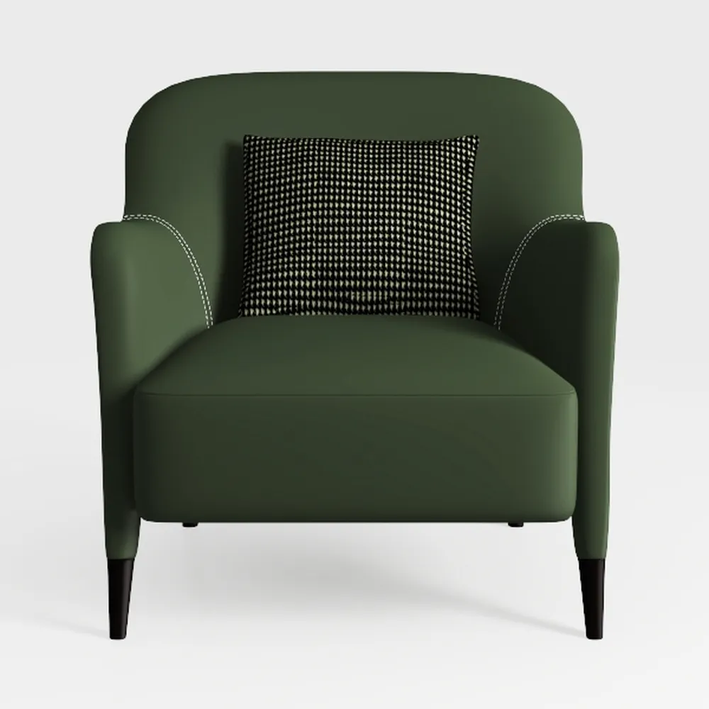 Yaheetech Corduroy Barrel Accent Chair, Modern