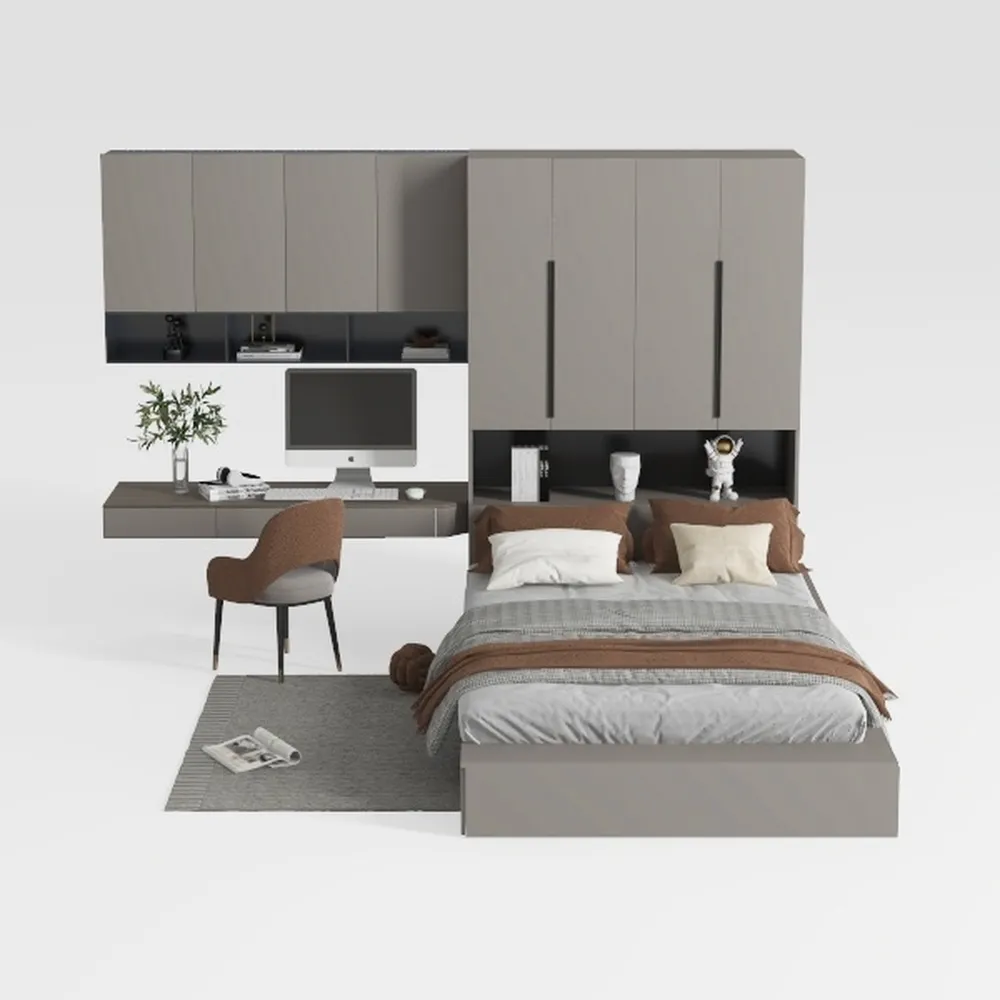 Bestar Claremont Queen Murphy Bed with Closet