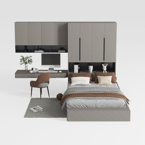 Bestar Claremont Queen Murphy Bed with Closet