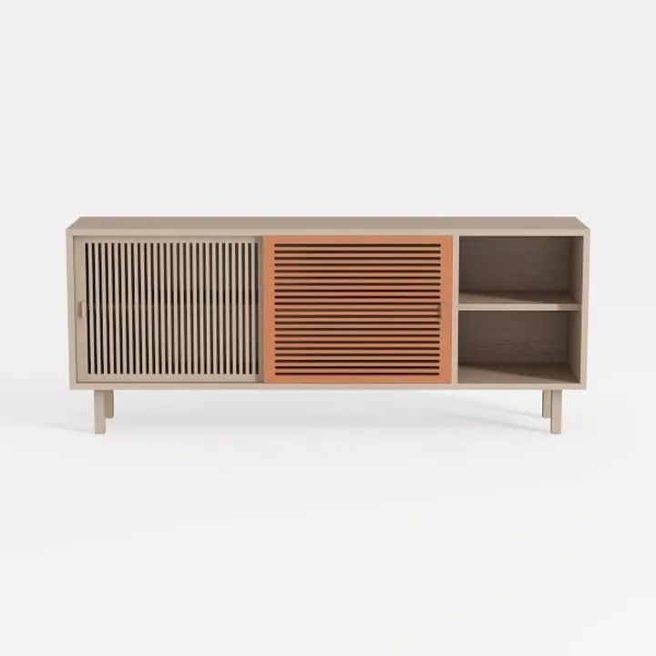 T4TREAM Fluted Buffet Cabinet, 60" Modern