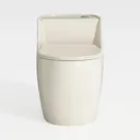 Minimalist Ceramic One Piece Toilet 3D Model Front View