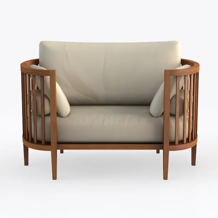 Ahomly Accent Chair Bedroom Chair with Lumbar Pill