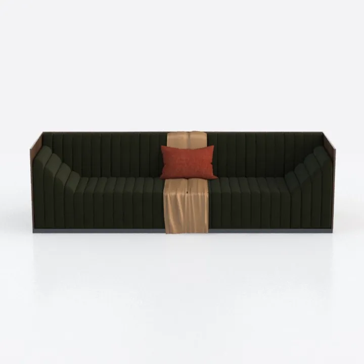 Modern 108.3 in. Square Arm 3-Piece L-Shaped Cordu