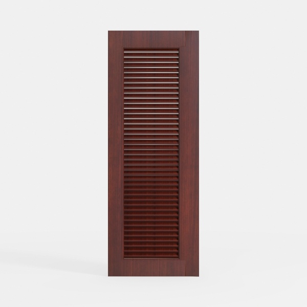Ordinary window-TATA solid wood composite shutter -001 walnut straight grain